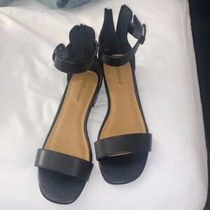 Comfortview Black Sandals